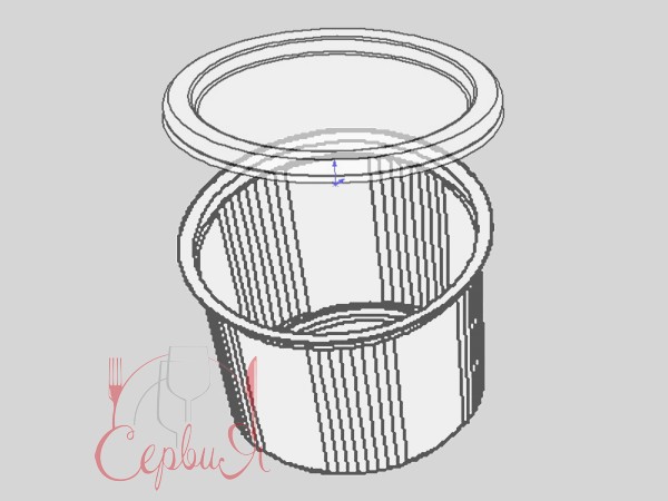 Контейнер з кришкою 500мл 115х78мм ПП-115-500 10шт_2