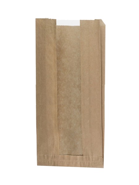 Саше паперовий 290х140х50мм крафт з віконцем без малюнка 100шт 67 ЕП_1