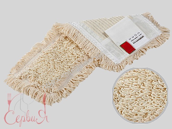 Моп петлевий з бавовни для волог.приб. (кишені/стрічки) 40х13см 18401200_2
