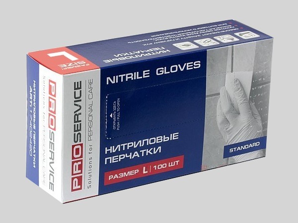 Перчатки нитрил. L сині Standart SHB 100шт PRO 17402120_2