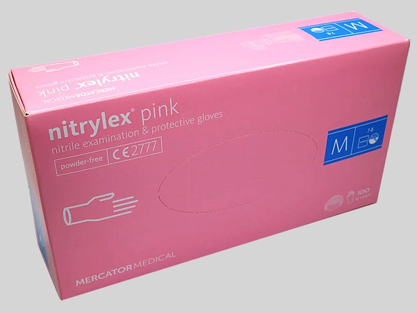 Рукавички нітрилові М рожеві 100шт СТ_2