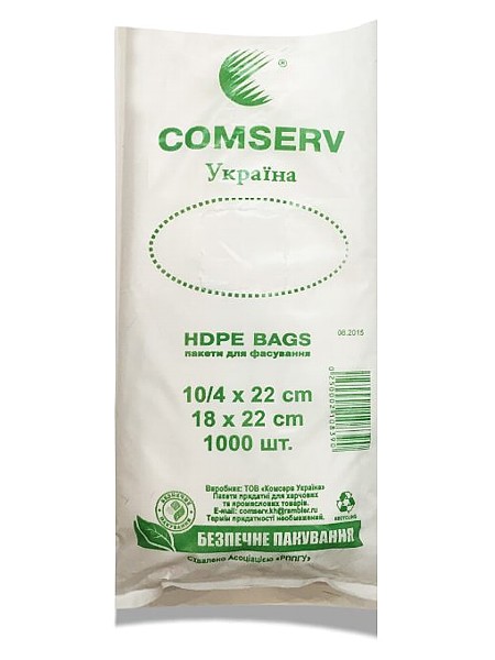Пакет фасувальний 10х4х22см 1000шт Comserv_1