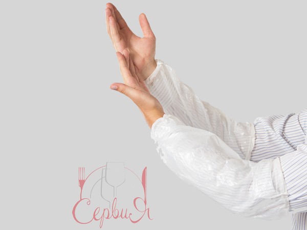 Нарукавники п\/е одноразові 40х20см  прозорі 100шт PL_2