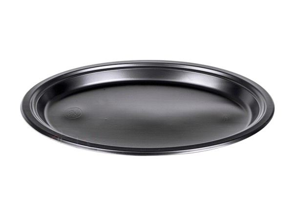 Тарілка ОВАЛ 260мм чорна 18гр 50шт А_1