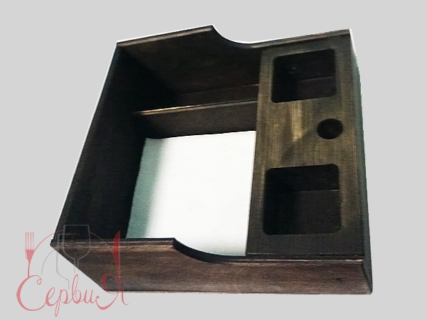 Органайзер спеції + салфетки дерев'яний 19х19см АР_2