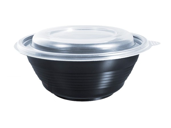 Контейнер для супу з кришкою чорний 350мл 10шт ПП 117-350_1