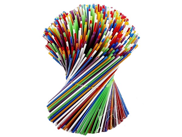 Соломка для мохіто 21смх3мм без згину кольорова 500шт СП_1