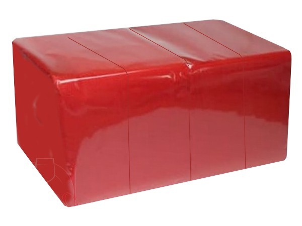 Серветка двошарова червона 1/8 складання 33х33см 200шт NL551 КПК_1