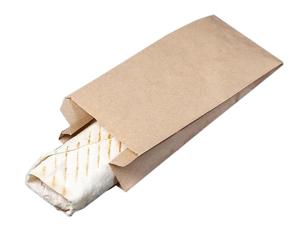 Саше папер. для бутерб. та шаурми 220х105х65мм крафт без малюнка 100шт ЭКО_1