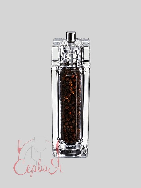 Млин для перцю квадратний прозорий 14,5см Bisetti Como 826_2