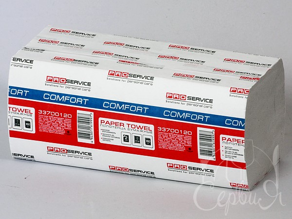 Рушник 2шари Vскладення білий целюлоза 160шт PRO 33700120_3