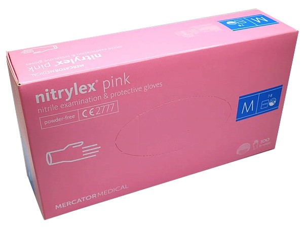 Рукавички нітрилові М рожеві 100шт СТ_1