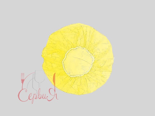 Шапочка-берет флізелін одноразова жовта ЗПТ_2