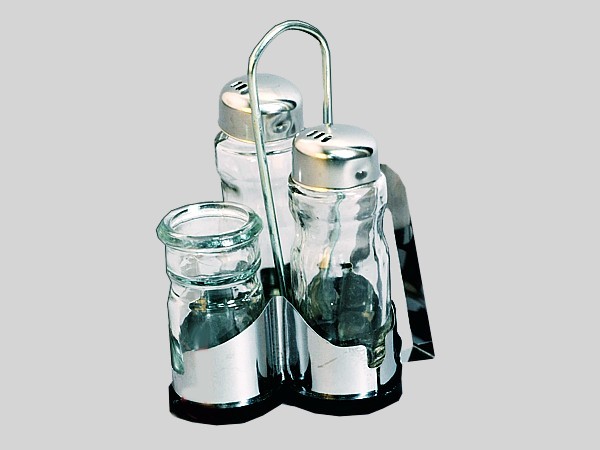 Набір для спецій металевий 4пр. (сіль/перець/зубоч./салфетниця) 18369_2