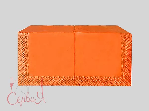 Серветка двошарова помаранчева 33х33см 200шт Alsupak_3