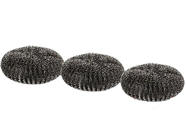 Шкребок металевий нержавіючий 3 шт в сітці_1