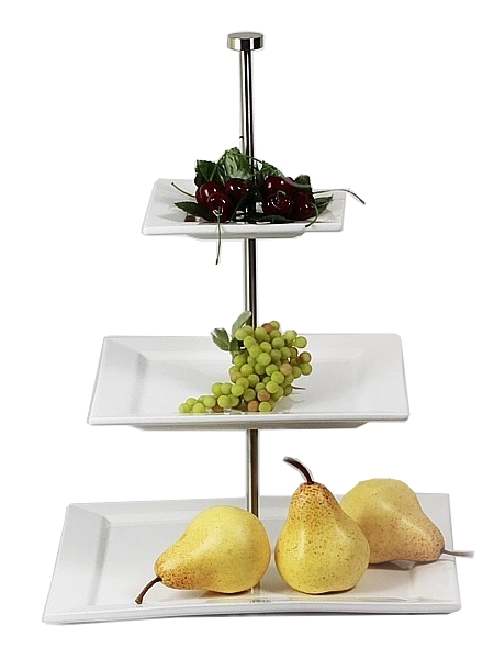 Ваза фруктовниця 3 ярусна h450мм Quadrato ASA 91410005_1