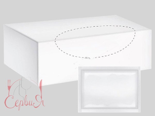 Серветка волога для рук та обличчя в боксі біла 80шт PRO 43109200_3