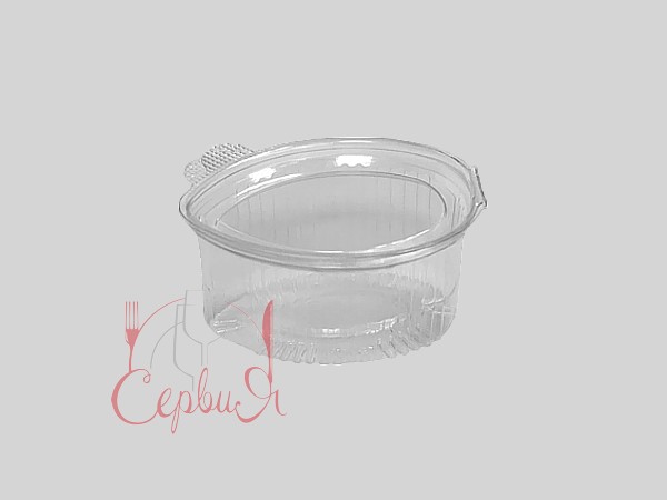 Соусник РЕТ прозор. овальний з кришкою 90мл 100шт 011753_2