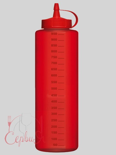 Бутилка пластик. з носиком та ковпачком 960мл з насічкою Н_2