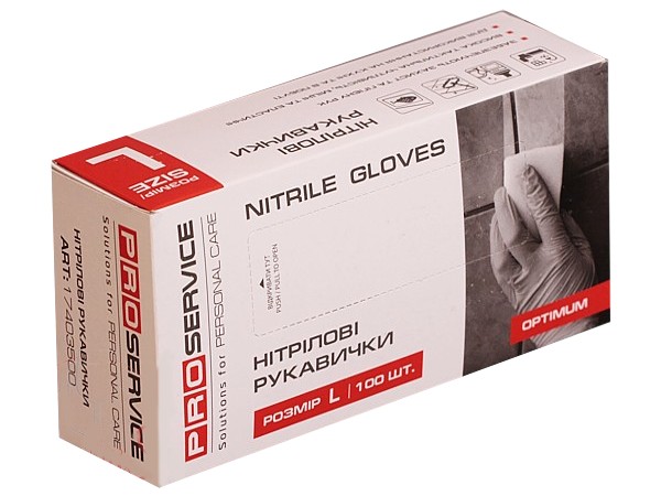 Рукавички нітрілові L сині Optimum 100шт PRO 17403500_1