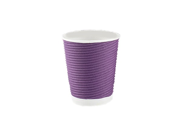 Стакан 180мл паперовий гофра лаванда 25шт АПХ_1