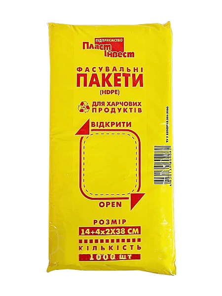 Пакет фасувальний 14х4х38см 1000шт Вест_1
