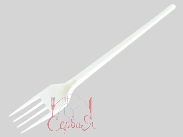 Виделка столова біла №2 1,5гр 16см 90шт А_2