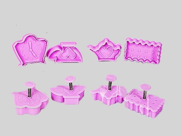 Плунжер кондит.из 4-х д/мастики"Часы,чайники"16921_2