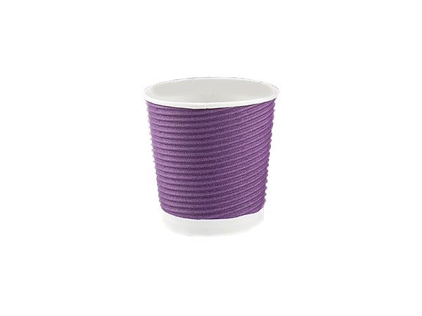 Стакан 110мл паперовий гофра лаванда 25шт АПХ_1