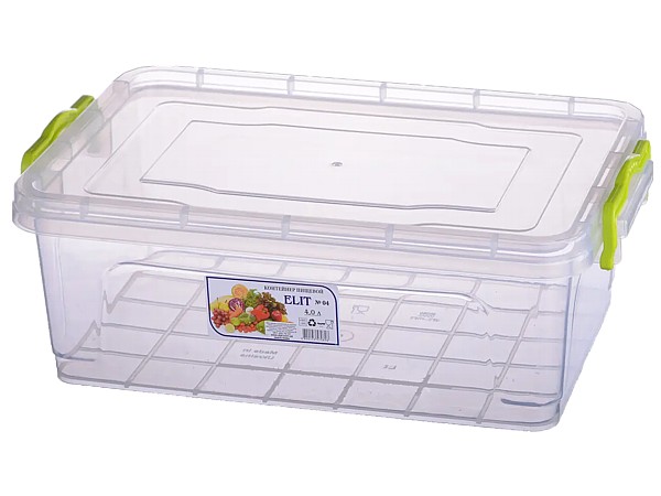 Бокс для продуктів плоский №4 4л Elit_1