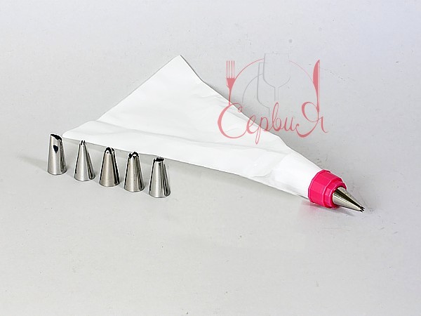 Мішок силіконовий + 5 насадок металевих 18585_2