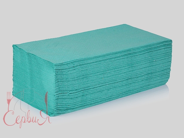 Рушник 1шар Vскладення зелений 160шт Servia PRO_2