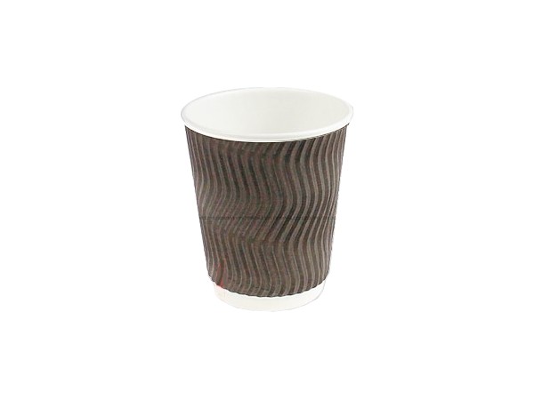 Стакан 110мл паперовий гофра коричневий 20шт PRO 43114300_1