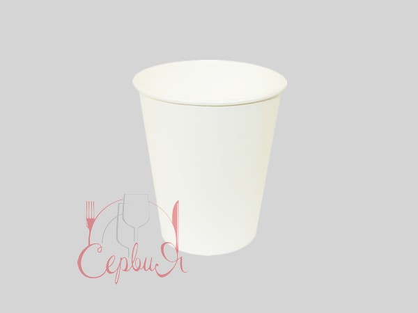 Стакан 250мл паперовий білий ЩІЛЬНИЙ 50шт ГЦ_2
