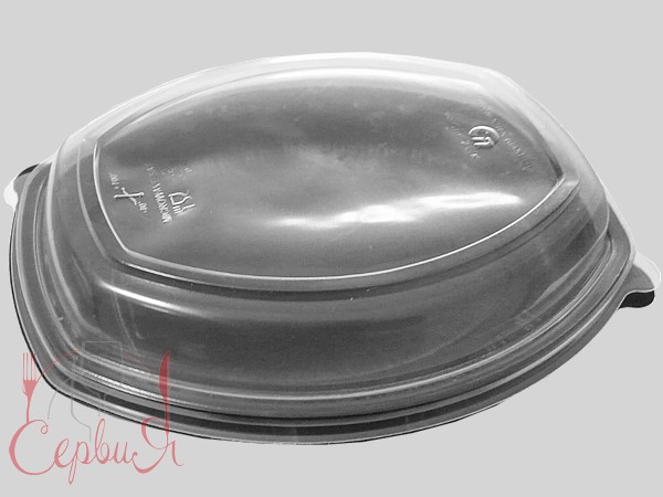 Контейнер РР ланч-бокс 257х202х37мм чорний з прозор.кришкою 1л 10шт 015009/10 СпК-257Ч_2