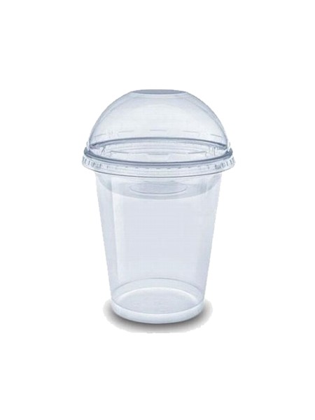 Стакан 350мл з купольною кришкою з отвором 50шт 95091РР_1