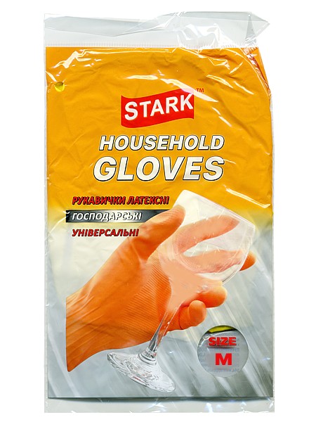 Рукавички латекс M жовті STARK АП_1