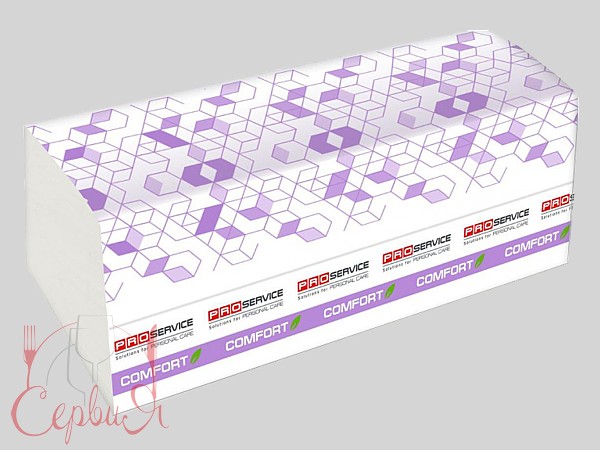 Рушник 2шари Vскладення білий 160шт Comfort eco PRO 33702100_2