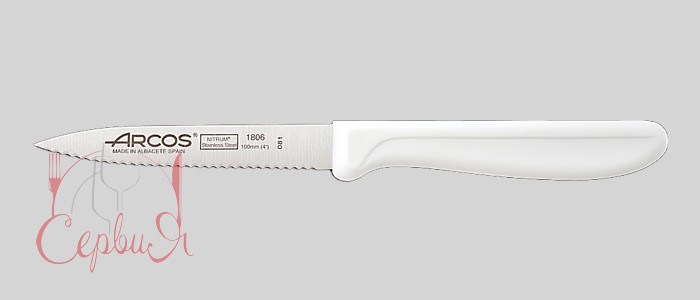 Ніж для чищення зубчат. білий 10см 180614 Genova Arcos_3