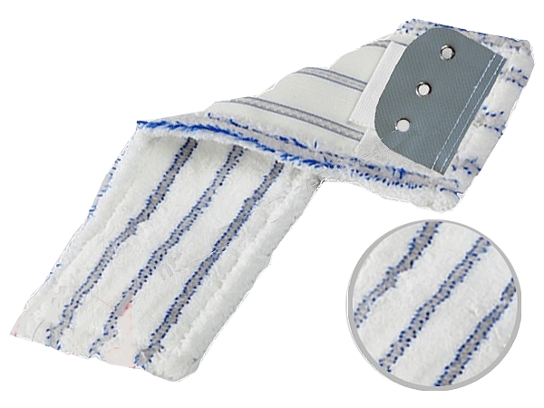 Моп плаский мікрофібра (стрічки 3 на люверси) Standart 40х13см_1