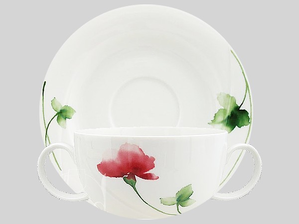 Бульонница с ручками и блюдцем 350мл Orlando Livorno_2