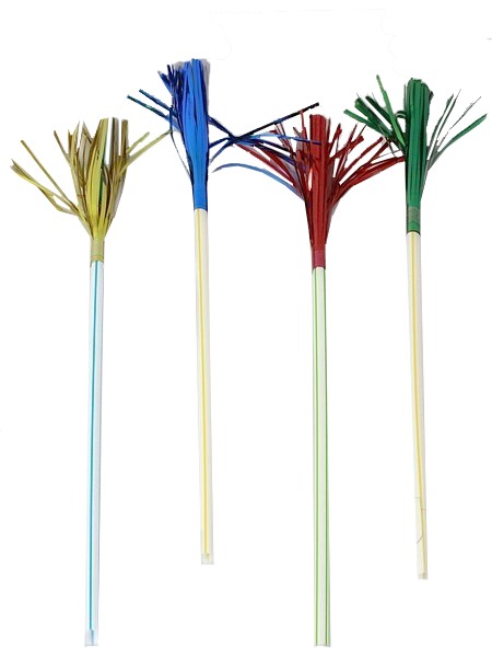 Соломка Пальма 24смх5мм зі згином асорті 100шт BS_1