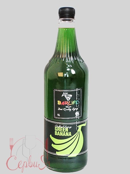 Банан зелений сироп 1л (ПЛАСТ.БУТ.) Barlife_2