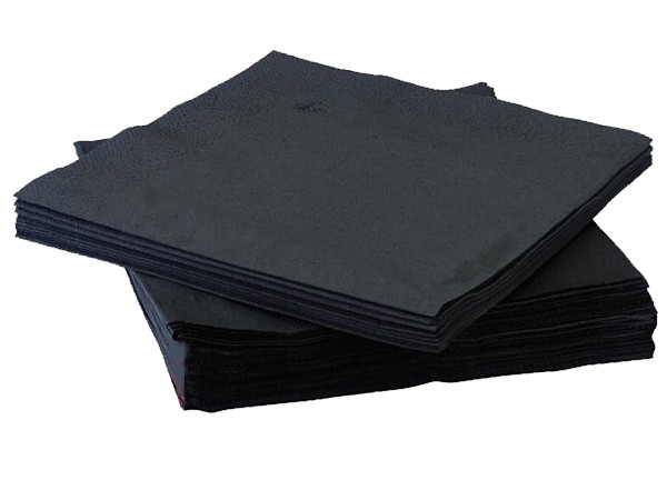 Серветка двошарова чорна 32,5х32,5см 250шт Ruta k0547_1