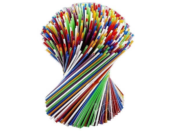 Соломка для мохіто 25смх3мм без згину асорті 500шт СП_1