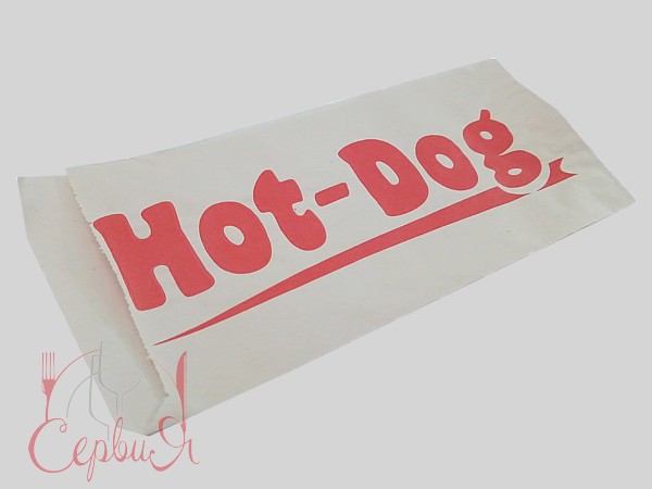Куток паперовий 200х85мм з написом хот-дог СТ_2