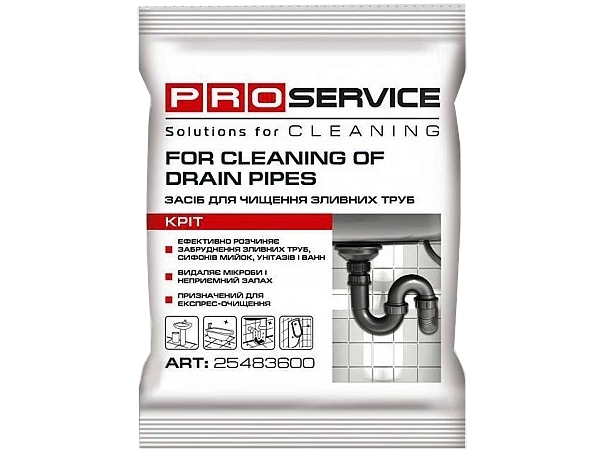 Засіб для чищення труб порошок КРОТ 80г PRO 25483600_1