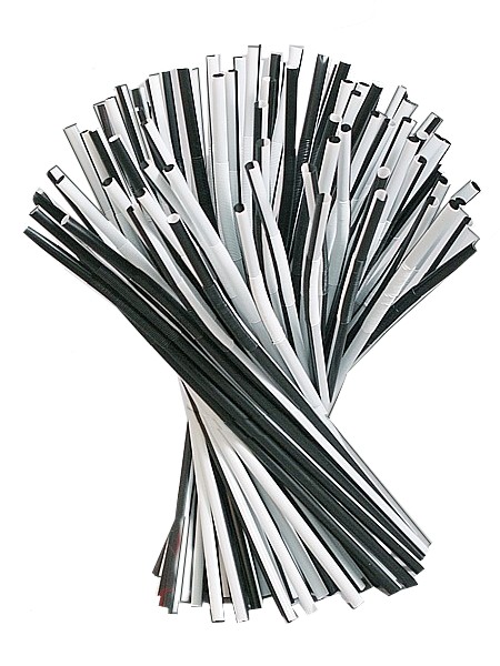 Соломка Артистик 26смх6мм зі згином двокольорова асорті 100шт BS_1