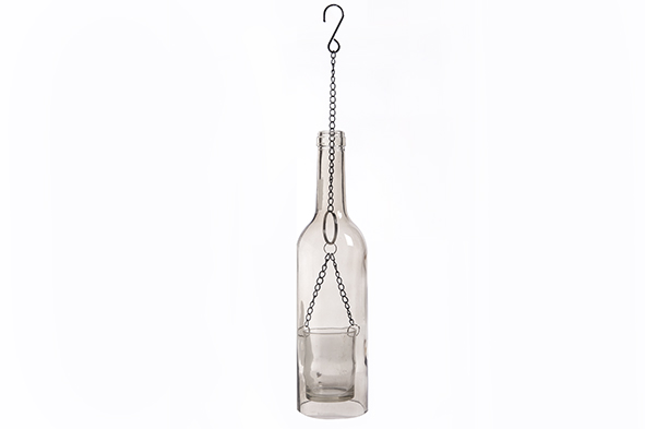 Пляшка свічник 7*40см коричнева C&T 600651_1